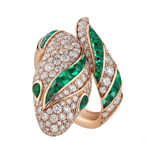[Glow Jewelry]BRAND NEW LUXURY GREEN SNAKE RING