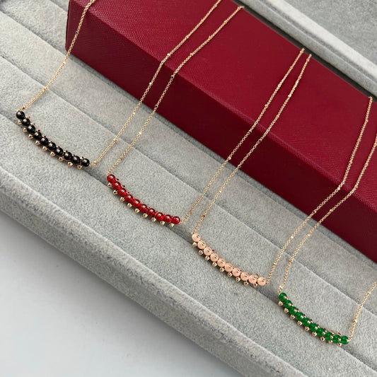 [Glow Jewelry]NEW STUD COLORED GEM PENDANT NECKLACE