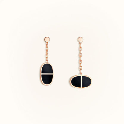 ¡®Glow Jewelry¡¯CHAINE VERSO BLACK CERAMIC EARRINGS