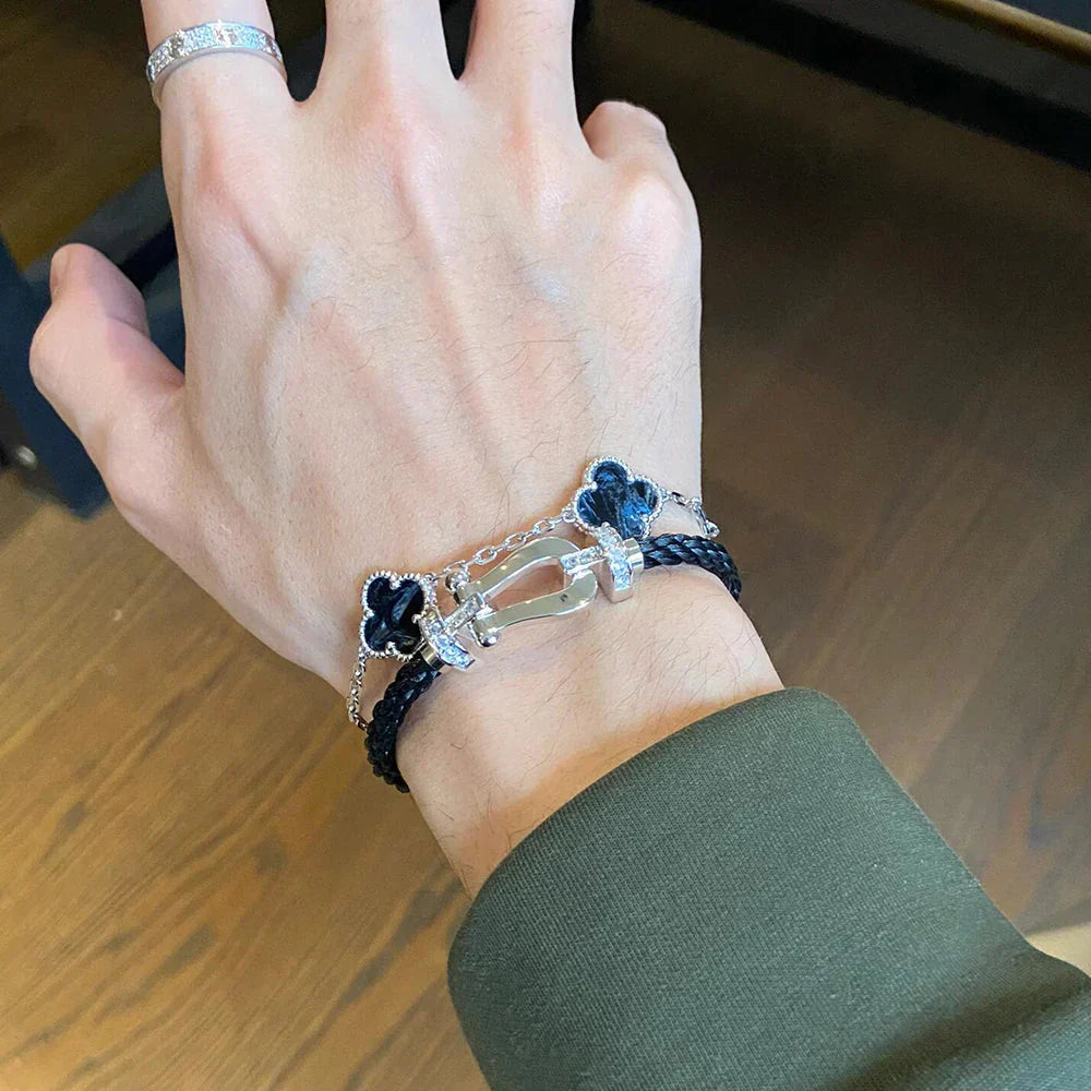[Glow Jewelry]CLOVER 5 MOTIF PIETERSITE BRACELET COLLECTION