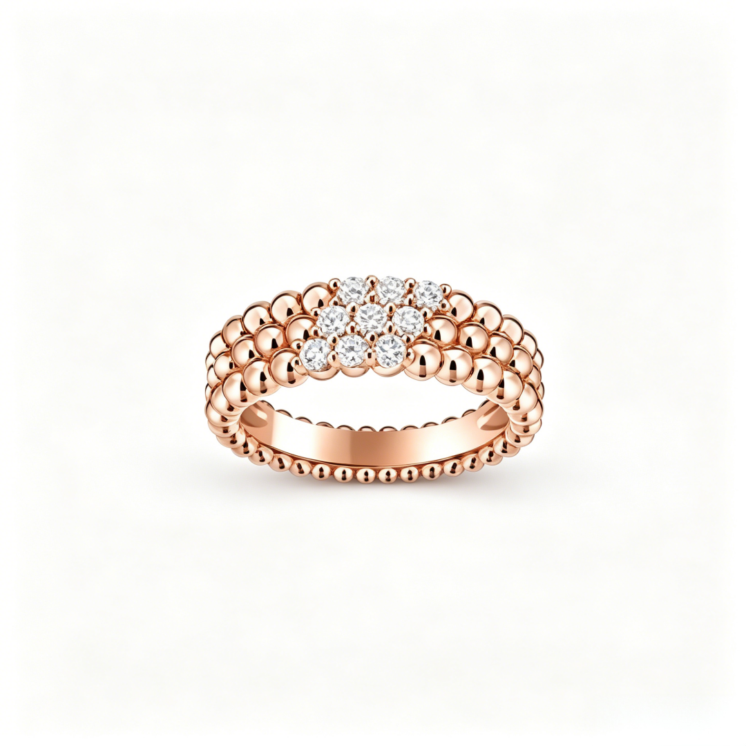 [Glow Jewelry] THREE-ROW DIAMOND RING