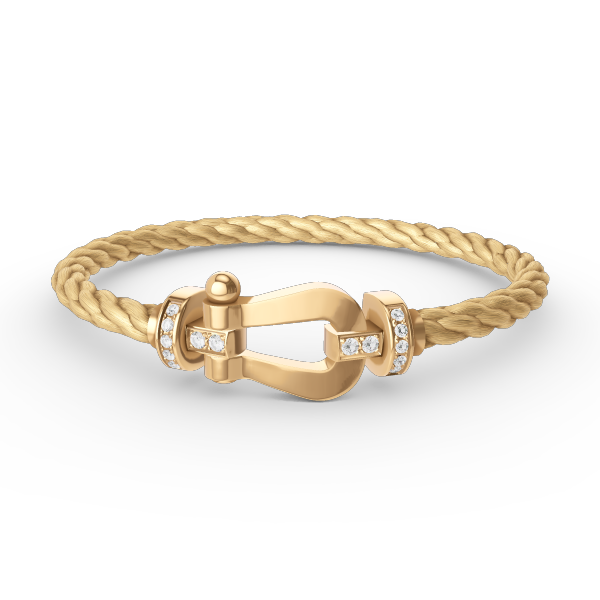 ¡®Glow Jewelry¡¯FORCE LARGE HORSESHOE HALF DIAMOND BRACELET GOLD