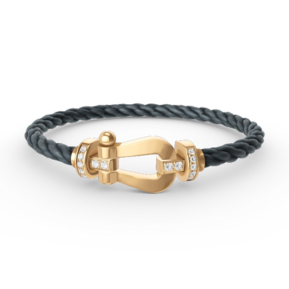 ¡®Glow Jewelry¡¯FORCE LARGE HORSESHOE HALF DIAMOND BRACELET GOLD