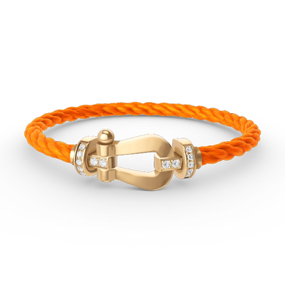 ¡®Glow Jewelry¡¯FORCE LARGE HORSESHOE HALF DIAMOND BRACELET GOLD