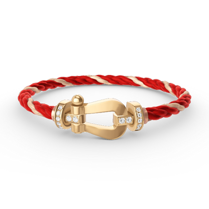 ¡®Glow Jewelry¡¯FORCE LARGE HORSESHOE HALF DIAMOND BRACELET GOLD