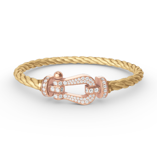 ¡®Glow Jewelry¡¯FORCE LARGE HORSESHOE FULL DIAMOND BRACELET ROSE GOLD