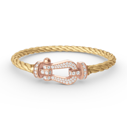 ¡®Glow Jewelry¡¯FORCE LARGE HORSESHOE FULL DIAMOND BRACELET ROSE GOLD