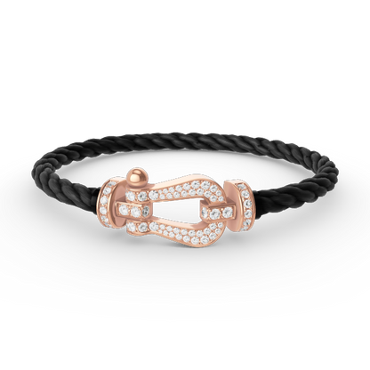 ¡®Glow Jewelry¡¯FORCE LARGE HORSESHOE FULL DIAMOND BRACELET ROSE GOLD