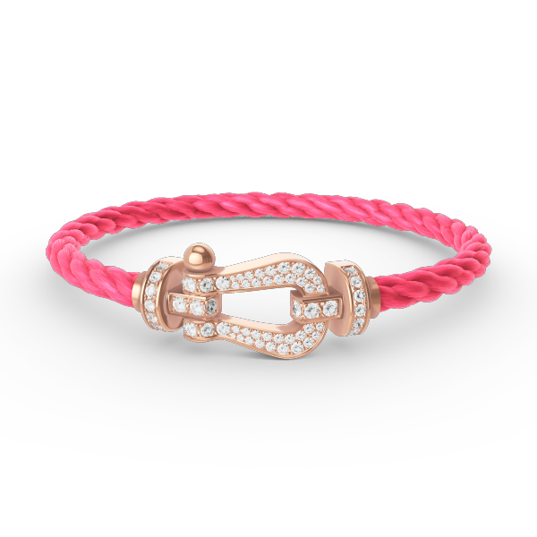 [Glow Jewelry]FORCE LARGE HORSESHOE FULL DIAMOND BRACELET ROSE GOLD