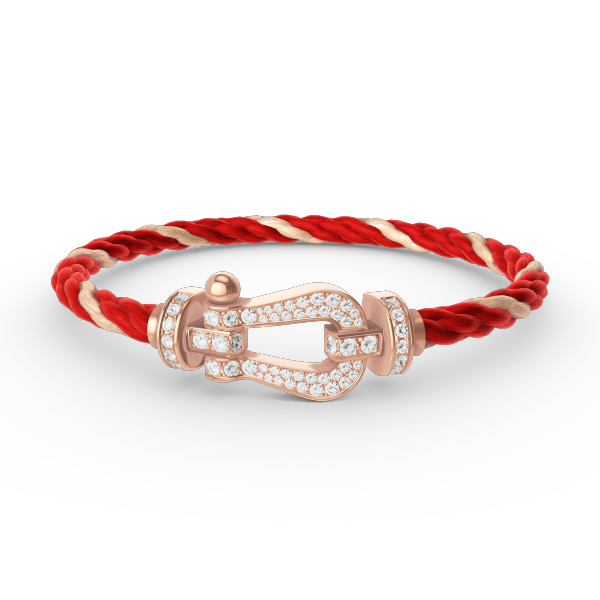 [Glow Jewelry]FORCE LARGE HORSESHOE FULL DIAMOND BRACELET ROSE GOLD