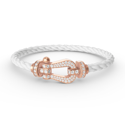 ¡®Glow Jewelry¡¯FORCE LARGE HORSESHOE FULL DIAMOND BRACELET ROSE GOLD