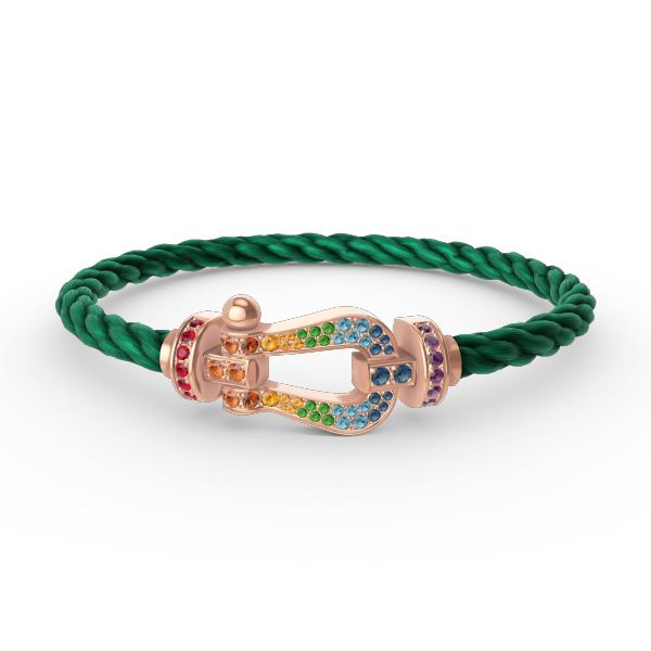 ¡®Glow Jewelry¡¯FORCE LARGE HORSESHOE  COLORED DIAMOND BRACELET ROSE GOLD