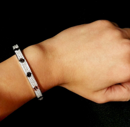 ¡®Glow Jewelry¡¯LOVE BRACELET 6.1MM DIAMOND-PAVED CERAMIC