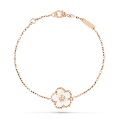 ¡®Glow Jewelry¡¯LUCKY WHITE MOP PLUM BLOSSOM  BRACELET