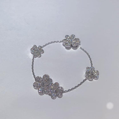 [Glow Jewelry]FRIVOLE SILVER 5 FLOWERS BRACELET