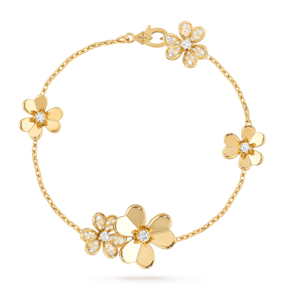 [Glow Jewelry]FRIVOLE GOLD 5 FLOWERS BRACELET