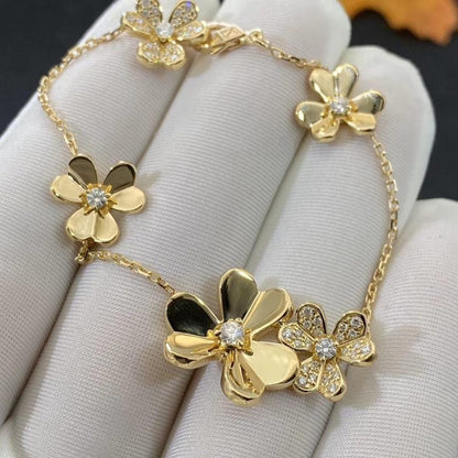 [Glow Jewelry]FRIVOLE GOLD 5 FLOWERS BRACELET