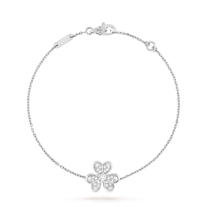 [Glow Jewelry]FRIVOLE SILVER FLOWER DIAMOND BRACELET