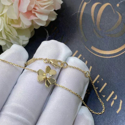 ¡®Glow Jewelry¡¯FRIVOLE GOLD FLOWER PINK MALACHITE BRACELET