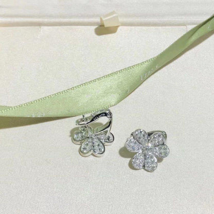 ¡®Glow Jewelry¡¯FRIVOLE SILVER FLOWER DIAMOND EARRINGS