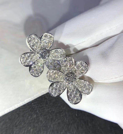 ¡®Glow Jewelry¡¯FRIVOLE SILVER FLOWER DIAMOND EARRINGS