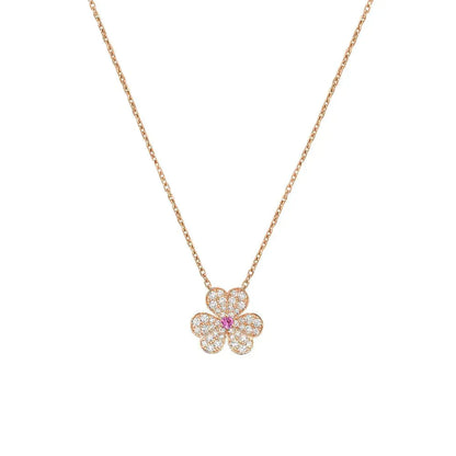 ¡®Glow Jewelry¡¯FRIVOLE ROSE GOLD FLOWER DIAMOND NECKLACE