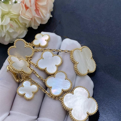 ¡®Glow Jewelry¡¯CLOVER EARRINGS WHITE MOP 4 MOTIFS GOLD