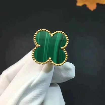 [Glow Jewelry]CLOVER MALACHITE RING