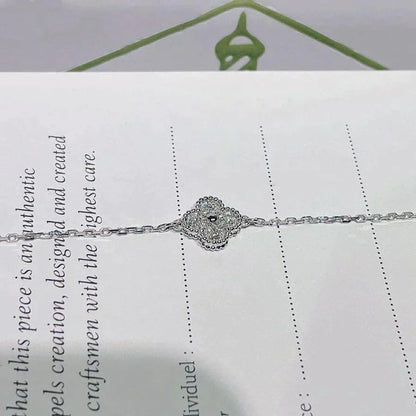„Glow Jewelry“ KLEEBRAUT EINZELBLUMEN-ARMBAND SILBER