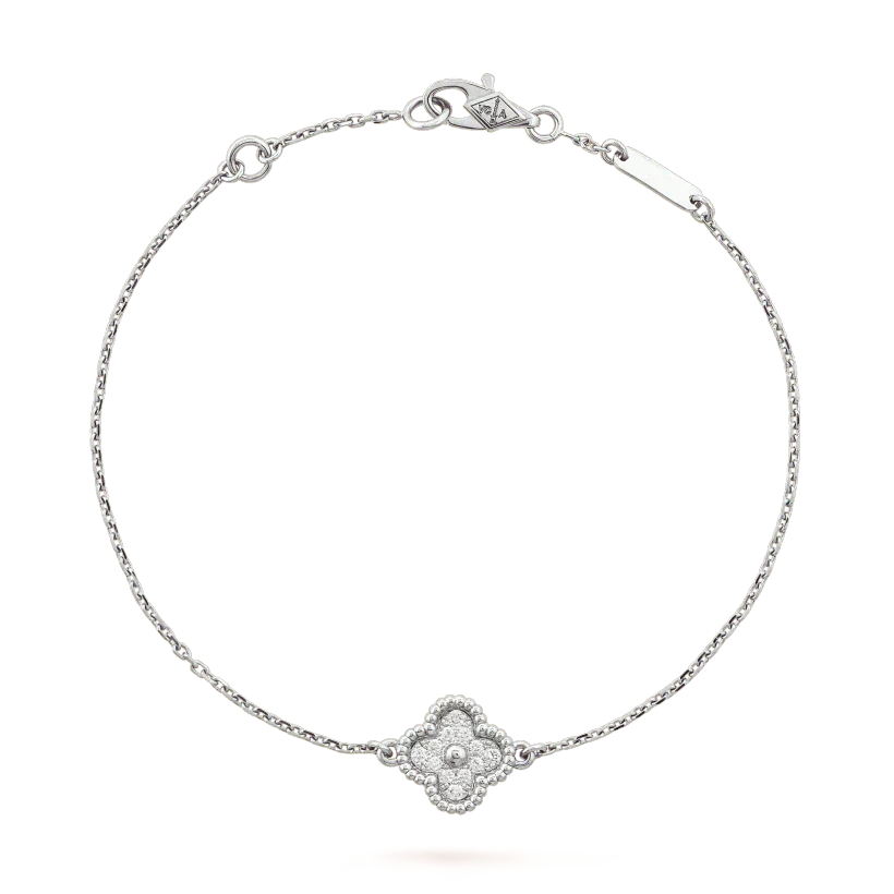 [Glow Jewelry]CLOVER  SINGLE FLOWER BRACELET SILVER