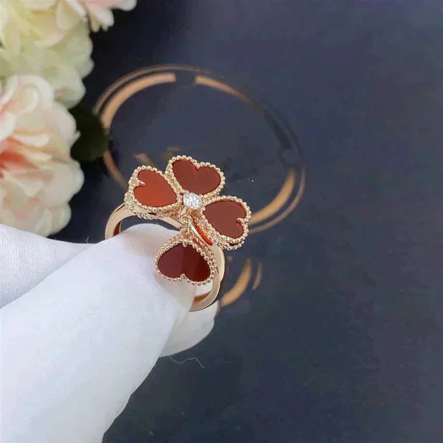 [Glow Jewelry]SWEET CLOVER CARNELIAN RING