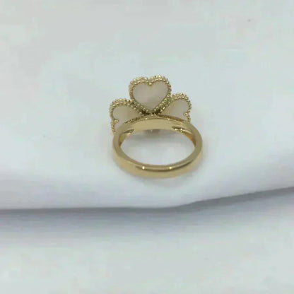 [Glow Jewelry]SWEET CLOVER WHITE MOP RING