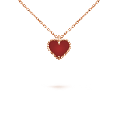 ¡®Glow Jewelry¡¯SWEET CLOVER CARNELIAN HEART NECKLACE