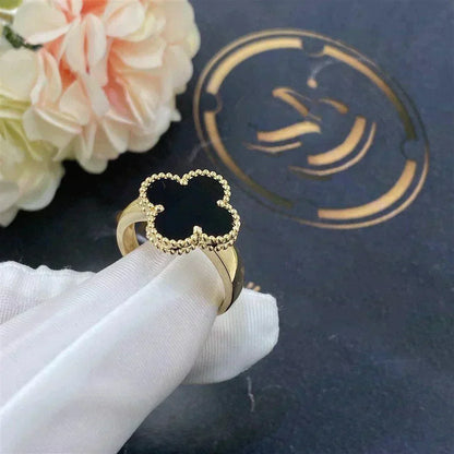 ¡®Glow Jewelry¡¯CLOVER ONYX RING
