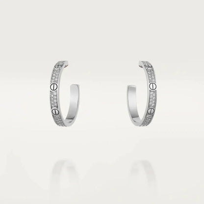 ¡®Glow Jewelry¡¯LIEBES-DIAMANT SILBERNE KREOLEN