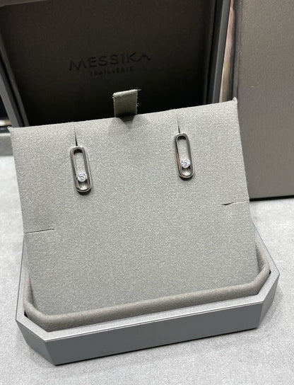 [Glow Jewelry]MOVE UNO SMALL 1 DIAMOND EARRINGS