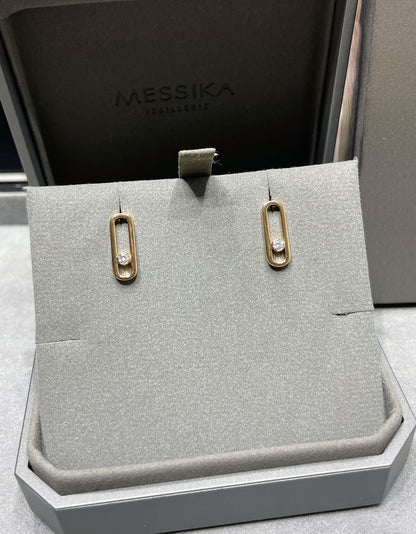 [Glow Jewelry]MOVE UNO SMALL 1 DIAMOND EARRINGS