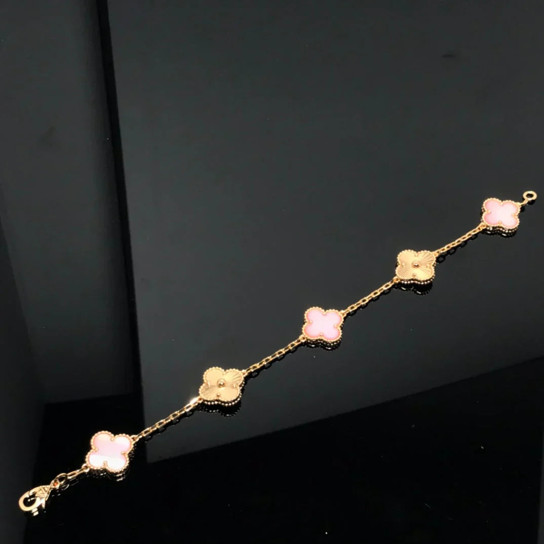 [Glow Jewelry]New  CLOVER 5 MOTIFS  PINK MOP BRACELET COLLECTION