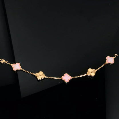 [Glow Jewelry]New  CLOVER 5 MOTIFS  PINK MOP BRACELET COLLECTION