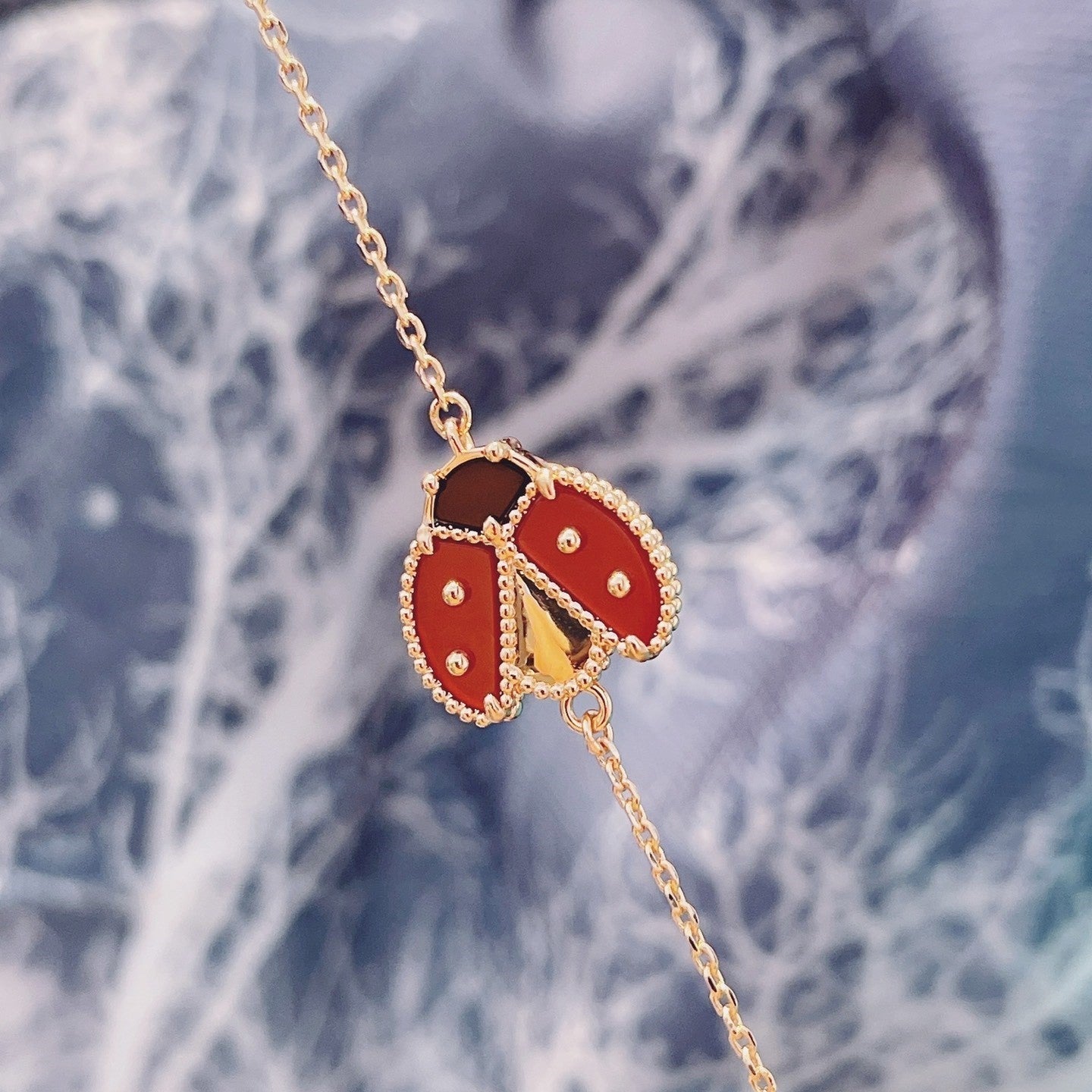 [Glow Jewelry]LUCKY SPRING 1 MOTIF PINK GOLD BRACELET