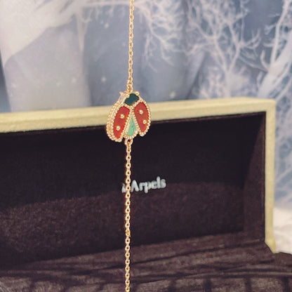 [Glow Jewelry]LUCKY SPRING 1 MOTIF PINK GOLD BRACELET