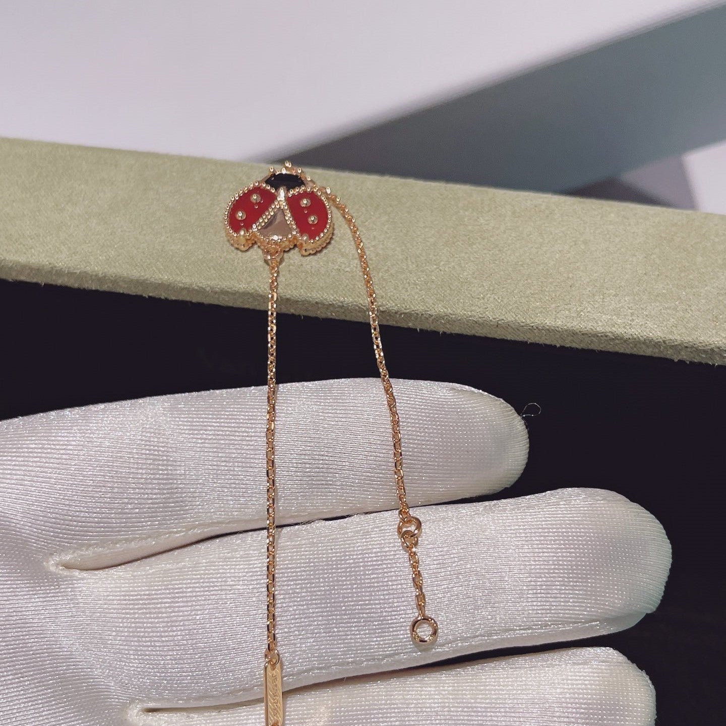 [Glow Jewelry]LUCKY SPRING 1 MOTIF PINK GOLD BRACELET