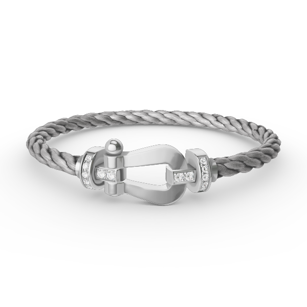 ¡®Glow Jewelry¡¯FORCE LARGE HORSESHOE HALF DIAMOND BRACELET SILVER