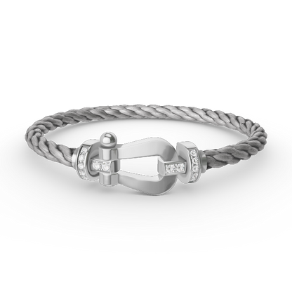 ¡®Glow Jewelry¡¯FORCE LARGE HORSESHOE HALF DIAMOND BRACELET SILVER