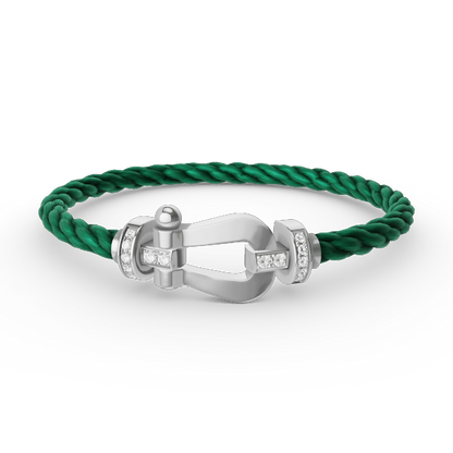 ¡®Glow Jewelry¡¯FORCE LARGE HORSESHOE HALF DIAMOND BRACELET SILVER