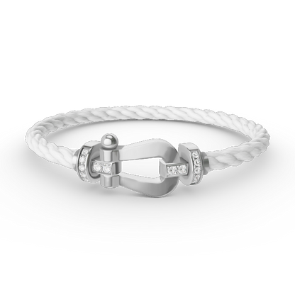 ¡®Glow Jewelry¡¯FORCE LARGE HORSESHOE HALF DIAMOND BRACELET SILVER