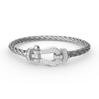 ¡®Glow Jewelry¡¯FORCE LARGE HORSESHOE FULL DIAMOND BRACELET SILVER