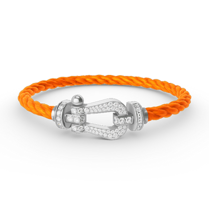 ¡®Glow Jewelry¡¯FORCE LARGE HORSESHOE FULL DIAMOND BRACELET SILVER