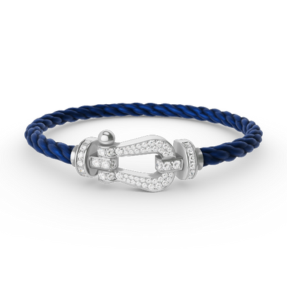 ¡®Glow Jewelry¡¯FORCE LARGE HORSESHOE FULL DIAMOND BRACELET SILVER