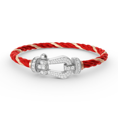 ¡®Glow Jewelry¡¯FORCE LARGE HORSESHOE FULL DIAMOND BRACELET SILVER